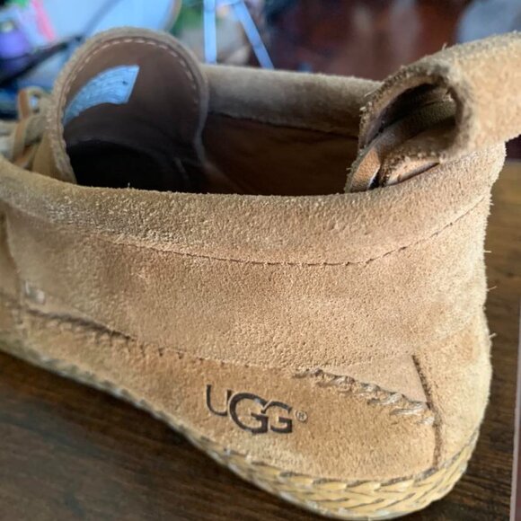 UGG Woodlyn Chestnut Suede Moccasin s/n 1094814 Women's Size 6 Shoes - Picture 6 of 10